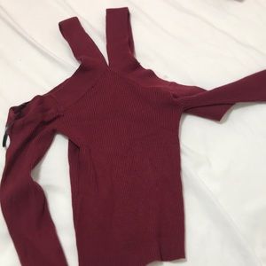 Off shoulder with strap